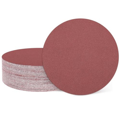 HARFINGTON 15 Pcs 5 Inch Sanding Discs 320 Grit Red Aluminum Oxide - size: 5 Inch(320 Grit)