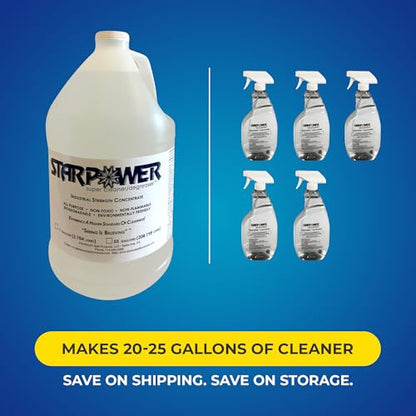 STARPOWER SUPER CLEANER/DEGREASER Concentrate, 1 Gallon, Case of 4 - size: 128 Fl Oz (Pack of 4)