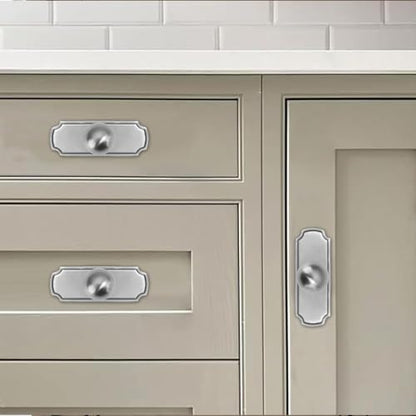 khtumeware 10-Pack Heavy Duty Solid Backplate for Cabinet Knobs Brushed Satin Nickel Drawer Knobs with Backplate Suitable for Dresser and Kitchen Cabinet Hardware. - color: Brushed Satin Nickel