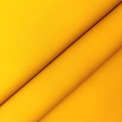 XHT Smooth Yellow Faux Leather Roll 11.8"x53" Soft Plain Synthetic Upholstery Crafts Fabric for DIY Cosplay Garment Jewelry Accessories - color: Yellow