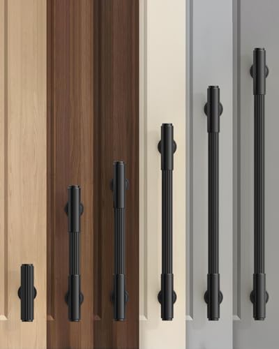 Matte Black Cabinet Knobs Drawer Pulls 10 Pack - color: Matte Black, size: T-Knob