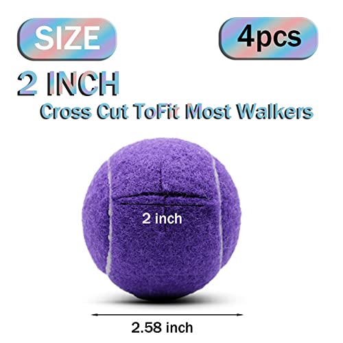 Precut Tennis Balls for Walker and Furniture Legs - color: Purple, size: 4 Pack