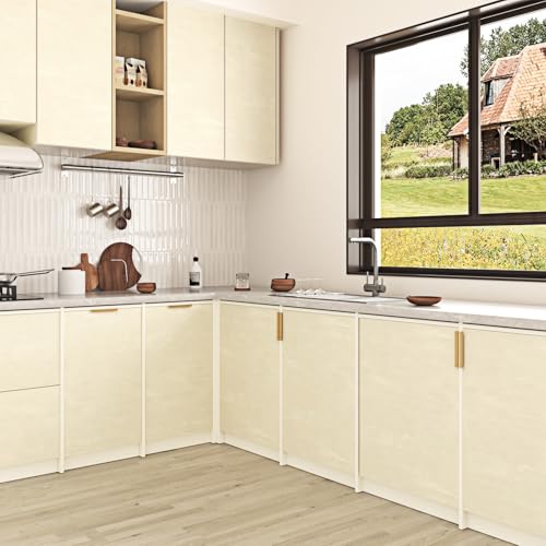 WESTICK Beige Marble Contact Paper Peel and Stick Countertops Waterproof Matte Marble Wallpaper Self Adhesive Removable Granite Countertop Contact Paper for Kitchen Tables Cabinet Bathroom 15.8"x80" - color: 2.Beige 02, size: 15.8" x 80"