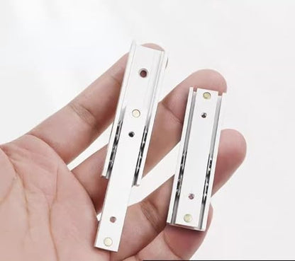 Mini Drawer Slides, Bottom Mount Drawer Slides, 2pcs/ Set Mini Aluminum Alloy Durable Smooth Slideway for Drawer Cabinet(Length 70mm)