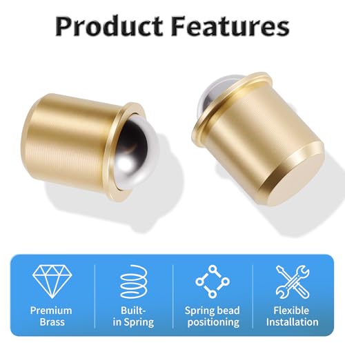 5 Pcs Brass Ball Catch Latch, 12.5x14mm Bronze Cabinet Door Catch - size: Brass 12.5x14mm