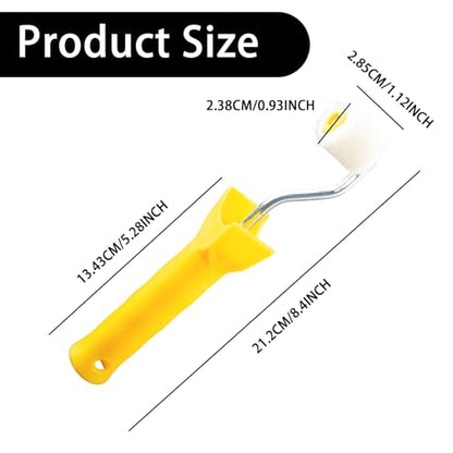 2-Pack Mini Foam Paint Rollers - 1 Inch Roller for Touch-Up, Trim, Edges, Corners, and Detailed Painting Projects