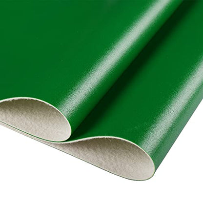 HGUAN Smooth Solid Color Green Faux Leather 12"X53"(30cmX135cm),Faux Leather Sheets Roll Very Suitable for Making Crafts, Leather Earrings, Bows,Sewing (Green) - color: Green