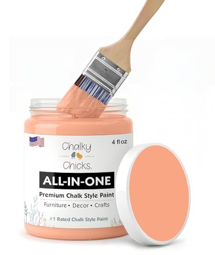 Chalky Chicks Gingers Blush Pink 4 Fl Oz Chalk Paint for Furniture - color: Gingers Blush Pink (Blush/Orange), size: 4 Fl Oz (Pack of 1)
