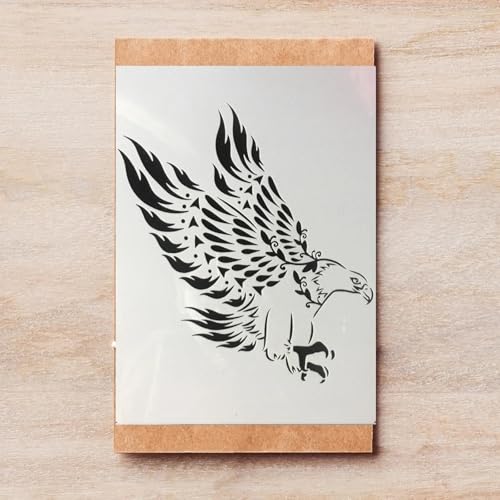 TIAMECH A4 Reusable Bird Eagle Stencil for Painting - style: Eagle