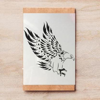 TIAMECH A4 Reusable Bird Eagle Stencil for Painting - style: Eagle
