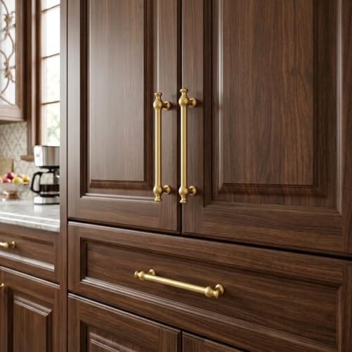 khtumeware 5-Pack 3-3/4-Inch(96mm) Champagne Bronze Cabinet Pulls - color: Champagne Bronze, size: 3-3/4"(96mm) Hole Center