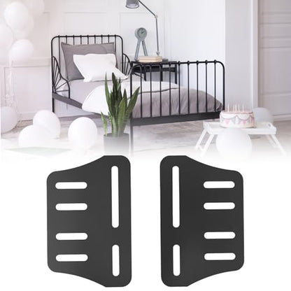 QWORK Bed Frame Brackets, 2 Pcs Heavy Duty Bed Frame Adapter to Connect Headboard Footboard