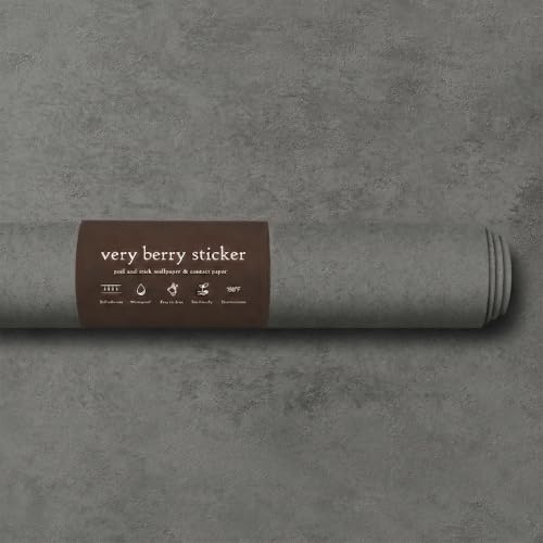 Very Berry Sticker Marble Contact Paper (Stone Gray, 24" x 78", 2 Pack) Thick Premium Peel and Stick Countertop Wrap, Waterproof Vinyl, Renter Friendly for Kitchen Counters, Bathroom Vanities - color: Gray, size: 24" x 78" (2-pack)