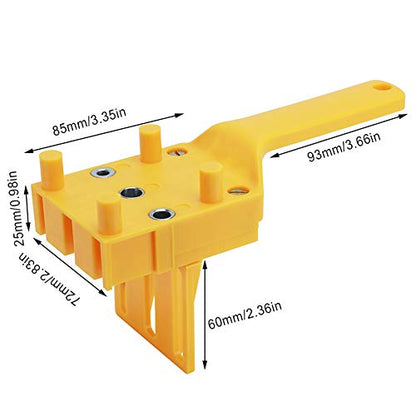 Handheld Woodworking Dowel Jig, Wood Dowel Drilling with 3 Drill Bits 6mm 8mm 10mm Drilling Tools