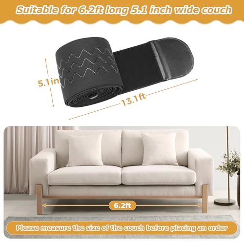 Under Couch Blocker 5" x 13 ft, Elastic Sofa Gap Bumper for Kids & Pets - size: Large