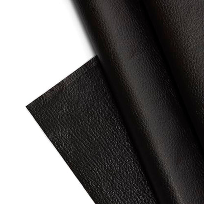 Textured Faux Leather Fabric, Smooth Pebble Grain Vinyl Sheets, Embossed Material, Upholstery, Fashion Apparel, Automotive, DIY and Crafting Pleather - 1 Foot 12"x54" (Charcoal) - color: Charcoal, size: 1 Foot