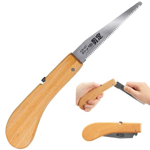 KAKURI Mini Folding Pruning Saw 4", Small Japanese Pocket Hand Saw - style: Branch Pruning
