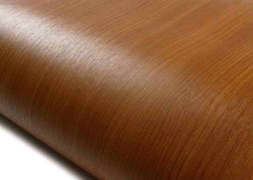 ROSEROSA Peel and Stick Faux Cherry Wood Architectural Film Self-Adhesive Vinyl Film Wallpaper Door Wrap Counter Top Border Mirror Molding Trim KW027 - size: 24"W x 78.7"L