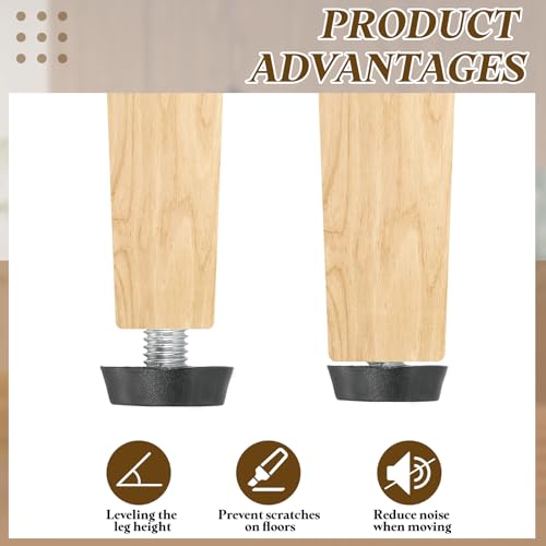 PATIKIL 20 Pcs M6 x 24mm Thread Adjustable Furniture Levelers, Furniture Feet Levelers Screw on Steel Screw in Threaded Leveling Feet Glides for Table Chair Cabinet Patio Legs - size: M6 x 24mm