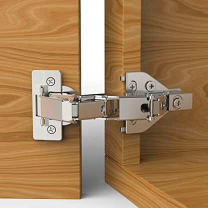 Furniware 2 Pack 1 Pair 165 Degree Lazy Susan Hinges Full Overlay Concealed for Cabinet, Cupboard, Folded Door, Combination with Screws(Regular) - size: 165 Degree