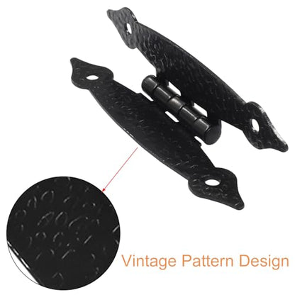 12 Pcs H-Shape Cabinet Hinges, Black Hammercraft Flat Flush Mount - color: Black, size: 12 Pack