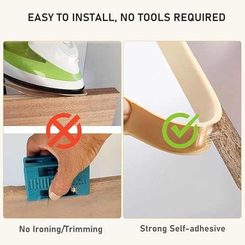 RONSEN U-Shape Edge Banding, Self-Adhesive Countertop Edge Trim 16.4ft - color: Brown, size: 18mm (3/4″)