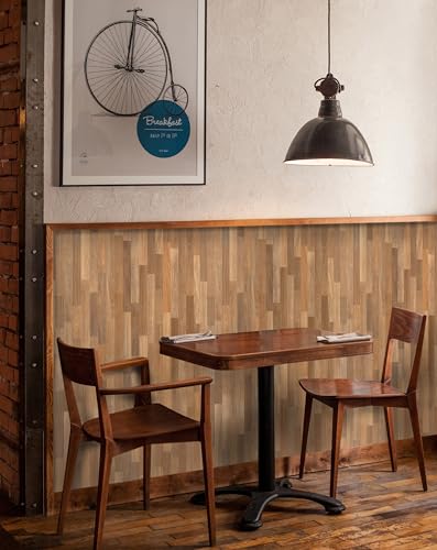 MelunMer Wood Peel and Stick Wallpaper Wood Plank Contact Paper 15.7”×276” - color: Brown, size: 276"×15.7"