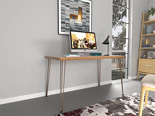 ROTHLEY Table legs 28 Inch Hairpin Legs 3 Solid Rods Metal Table Legs for Furniture Set of 4 Desk Legs with Floor Protectors Heavy Duty Metal Legs for Table DIY Projects Furniture Feet(Antique Copper) - size: 28 inch