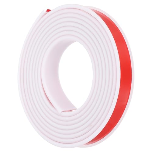 PATIKIL TPE U-Shape Edge Banding, 7/8 Inch x 16.4ft Self Adhesive Flexible Veneer Edging Trim Furniture Edge Protector for Shelf Cabinet Table Repair Restoration, White - size: 16.4Ft x 0.87"