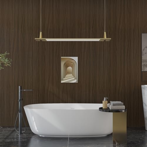 Walnut Wood Contact Paper, Dark Brown, 30.3"x591" - color: Brown, size: 30.3" x 591"
