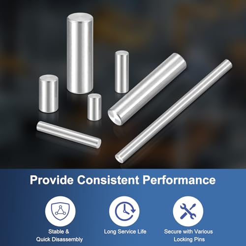 uxcell 60Pcs M3x30mm 304 Stainless Steel Dowel Pin,Shelf Support Peg Pin - size: M3x30mm