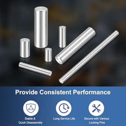 uxcell 60Pcs M3x30mm 304 Stainless Steel Dowel Pin,Shelf Support Peg Pin - size: M3x30mm