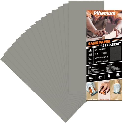 15 PCS Wet Dry Sandpaper 10000 Grit Sheets for Polishing & Finishing - color: 10000G, size: 9x3.6 Inch