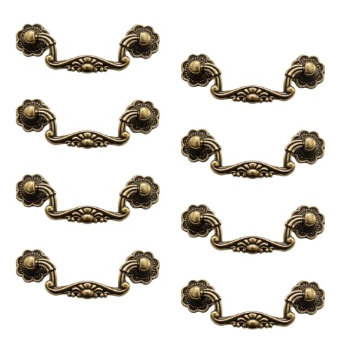 8 Pcs 3 Inch P01 Antique Brass(Gold) Cabinet Handle Drawer Pulls