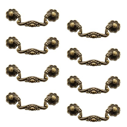 8 Pcs 3 Inch P01 Antique Brass(Gold) Cabinet Handle Drawer Pulls