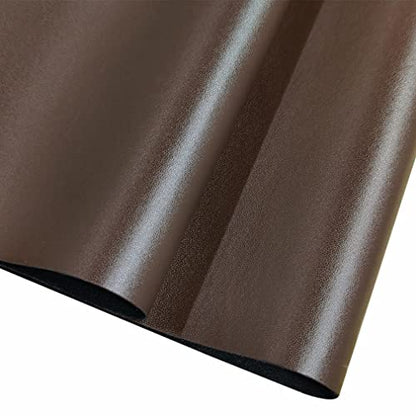 HYANG Smooth Solid Color Chocolate Faux Leather Sheets 1 Rolls 12"X53" (30cmX135cm),Faux Leather is Great for, Bows,Earrings Handmade DIY Craft Projects Making - color: Chocolate