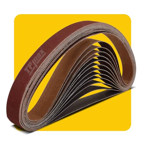 1 x 42 Inch Sanding Belt Pack 1-Inch x 42-Inch,12 Pcs(4 Each of 80 120 150 Grits) Aluminum Oxide for Sander - size: 1x42in