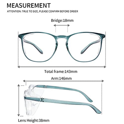 Alsenor Safety Glasses Anti Fog Goggles Protective Eyewear Blue Light Blocking Anti Dust UV Protection Glasses For Men Women (2 Pack(new-blue+new-purple)) - color: 2 Pack (New Blue + New Purple)