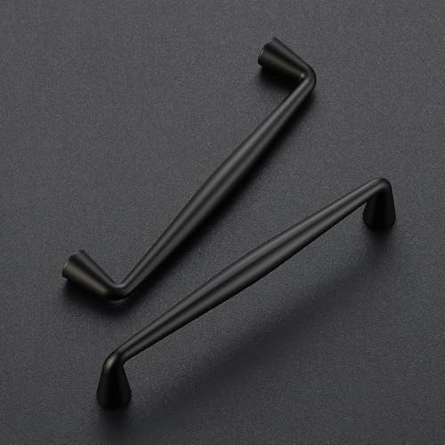 Ravinte Matte Black Cabinet Handles Solid Handles,5 Inch,10 Pack - color: Matte Black, size: 5 Inches Hole Center