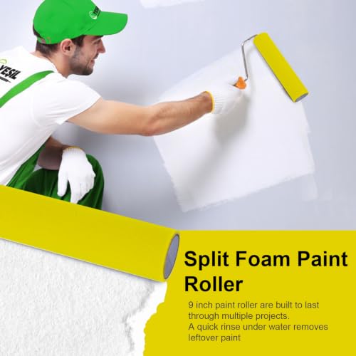 Foam Paint Roller Covers, Lint-Free Lightweight Paint Roller for Houses