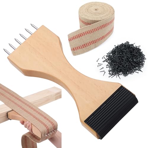 Upholstery Tool Kit Stretcher 10 Yds Jute Webbing, Red, Classic - color: Red, style: Classic