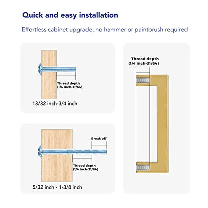 Ravinte Hardware Gold Cabinet Handles Drawer Pulls 3.75 Inch CC 10 Pack - color: Gold Square, size: 3-3/4" Hole Center