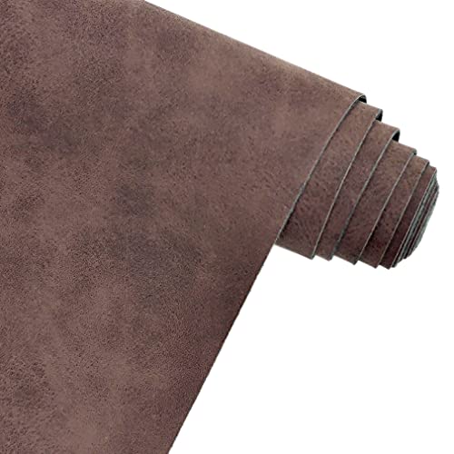 XHT 30 x 135 cm Suede PU Faux Leather Fabric, Soft Smooth Crafts Synthetic Fabric for DIY Handicraft Wallets Bags Making (Coffee) - color: Coffee