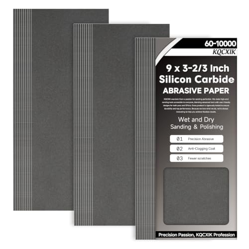 Premium 30-Sheet 800 Grit Wet Dry Sandpaper, 9 x 3-2/3 Inch - style: 800Grit