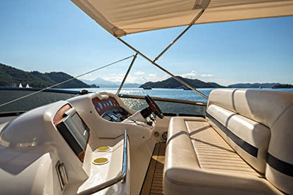 Marine Vinyl Fabric Waterproof Leather Material 55"×108" Beige - color: Beige, size: 108"×54"
