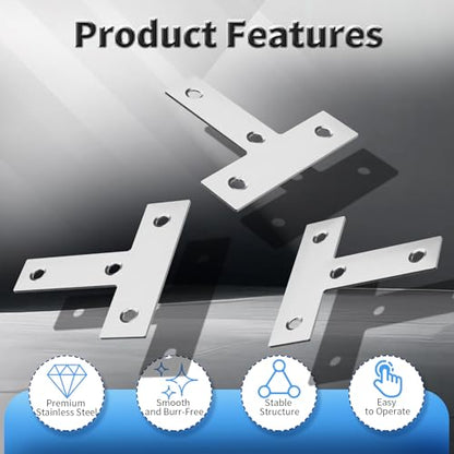 5pcs 60mm Flat T Shape Repair Mending Plate - size: 5Pcs 60 T Shape