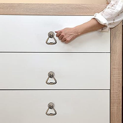 Tinksky Antique Cabinet Cupboard Wardrobe Drawer Knob Door Pull Handle - 1 Pair