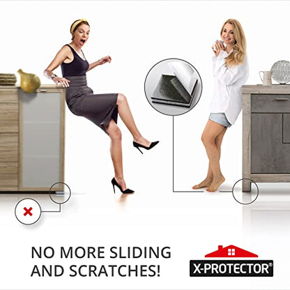 X-PROTECTOR Non Slip Furniture Pads – 4 PCS Premium Furniture Grippers 6"! - size: 6 inch 4 Square