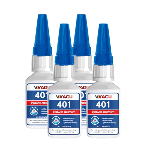 401 Super Glue Dries Instantly Instant Adhesive Bond Clear All-Purpose Universal for Plastic Wood Metal Rubber Leather 20g 4 Pack - size: 401, style: 4 Pack