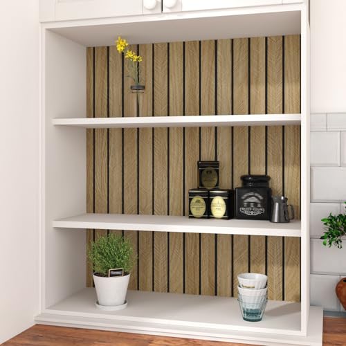 3D Brown Wood Wall Panels Acoustic Slat Wall Paneling - color: 1.brown, size: 11.8" x 197"